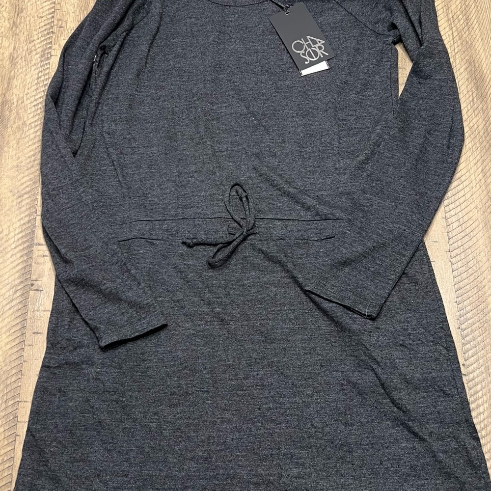 Chaser Gray Long Sleeve Raglan Dress